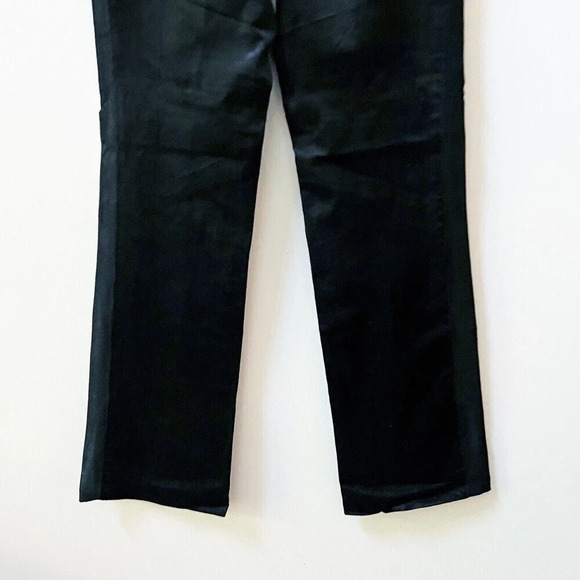Liliu Black Velvet Corduroy High Rise Straight Leg Pants Womens 32 x 32 - Picture 9 of 11